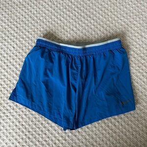 Nike women’s blue running shorts lined